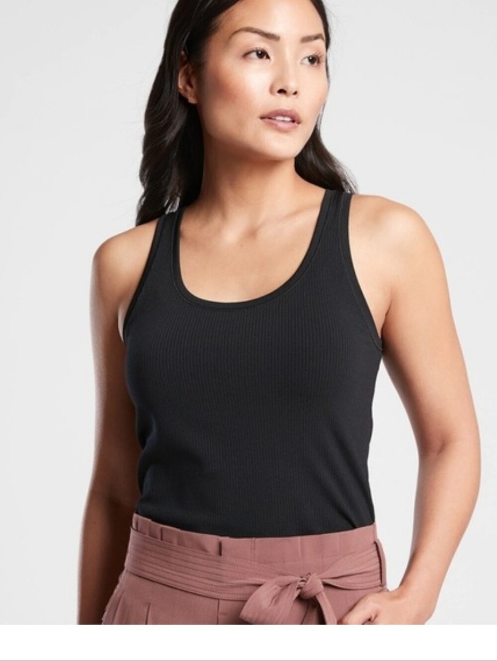 Athleta Black Renew Scoop Neck Tank Size Med